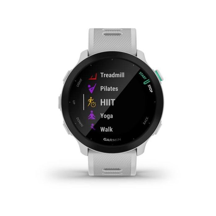 Garmin Forerunner 55 Reloj GPS Blanco con Monitor de Frecuencia Cardíaca para Correr y Natación 4
