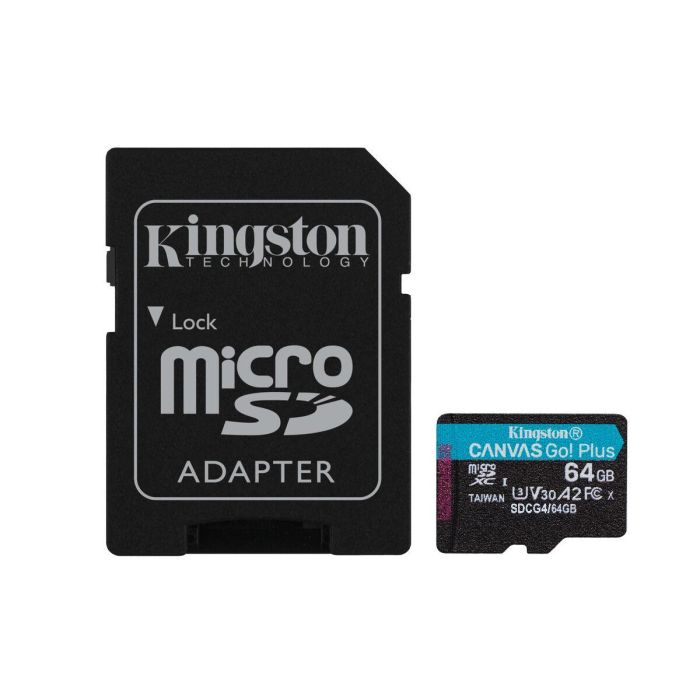Tarjeta de Memoria Micro SD con Adaptador Kingston SDCG4/64GB 64 GB 3 Tarjeta de Memoria Micro SD con Adaptador Kingston SDCG4/64GB 64 GB 3