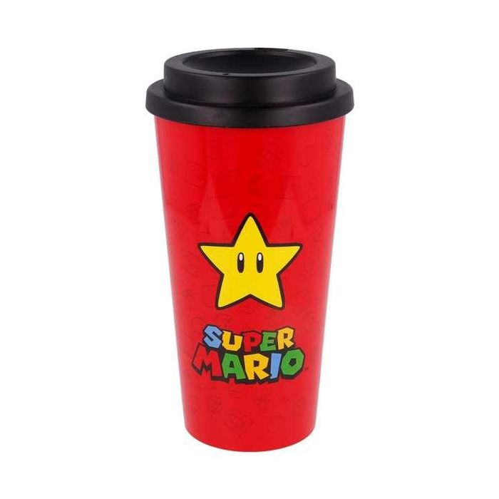 Vaso de cafe doble super mario 520 ml. Vaso de cafe doble super mario 520 ml.