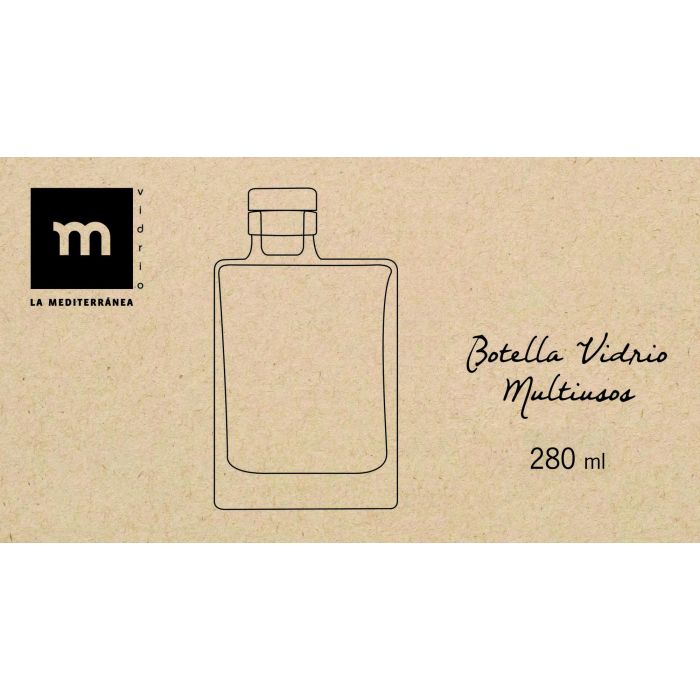 Botella de vidrio multiusos 280 ml - La Mediterranea (24 Unidades) 4 Botella de vidrio multiusos 280 ml - La Mediterranea (24 Unidades) 4