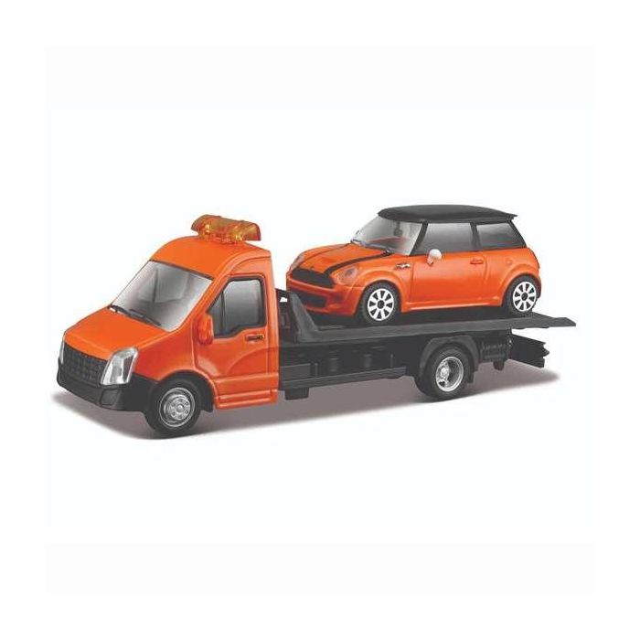 Color Baby Camion Remolque con Coche Metal escala 1:43 Street Fire Die Cast Plastic para +3 años Surtidos 11