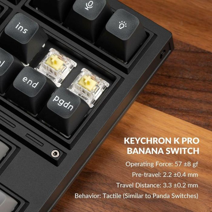 Keychron AAAQF02380 Teclado mecánico para juegos Q3 Pro SE ANSI, interruptor banana, retroiluminación RGB 1 Keychron AAAQF02380 Teclado mecánico para juegos Q3 Pro SE ANSI, interruptor banana, retroiluminación RGB 1