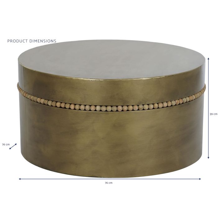 Mesa auxiliar DKD Home Decor 76 x 76 x 42 cm Dorado Metal 4 Mesa auxiliar DKD Home Decor 76 x 76 x 42 cm Dorado Metal 4