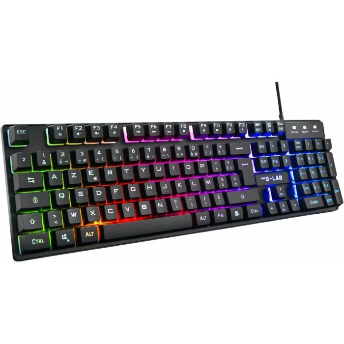 Teclado Gaming The G-Lab KEYZ-CAESIUM/SP Negro Qwerty Español