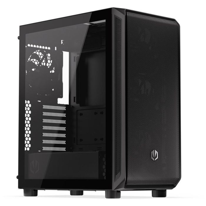 ENDORFY EY2A010 ARX 500 Air TG Black - Caja PC Midi Tower Gaming con Panel y Ventana Lateral de Vidrio Templado 12