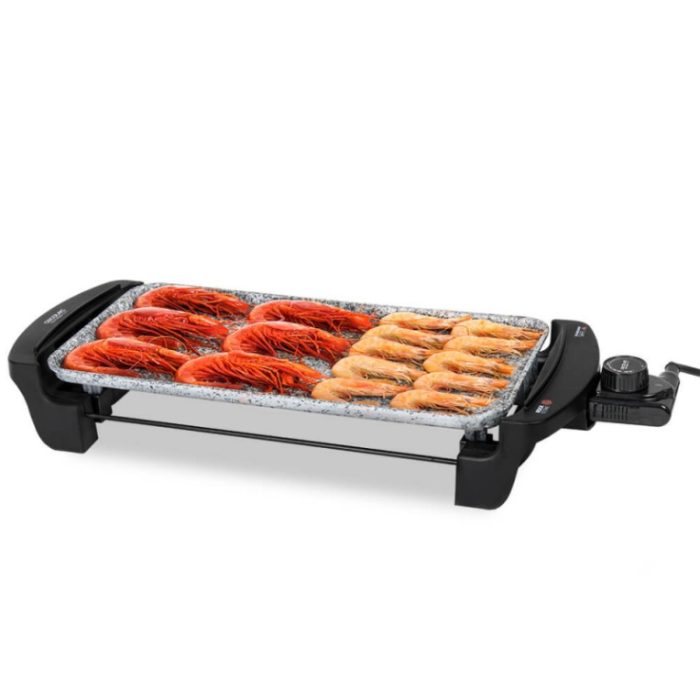 Cecotec Rock&Water 2000 Parrilla Eléctrica de Contacto RockStone 40x20 cm Antiadherente y Apta Lavavajillas