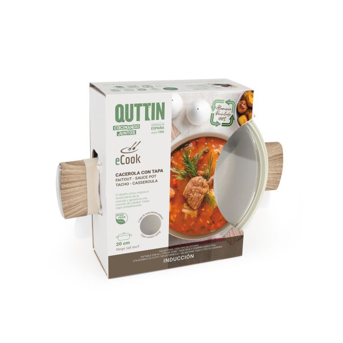 Quttin Cacerola con Tapa 20 cm (4 Unidades) 2 Quttin Cacerola con Tapa 20 cm (4 Unidades) 2