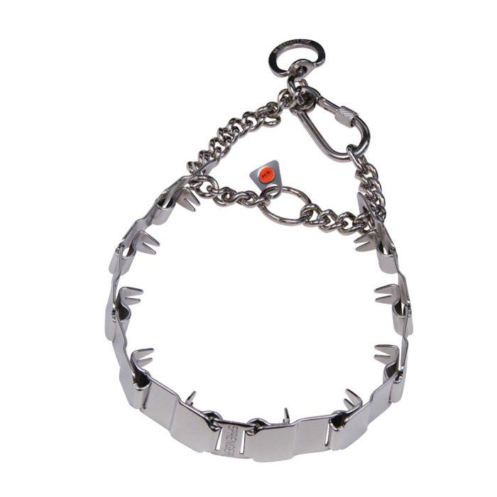 HS Sprenger Collar Entrenamiento Neck Tech Sport Acero Inoxidable 48 cm con Anilla Giratoria y Mosquetón Bloqueo hasta 65 kg