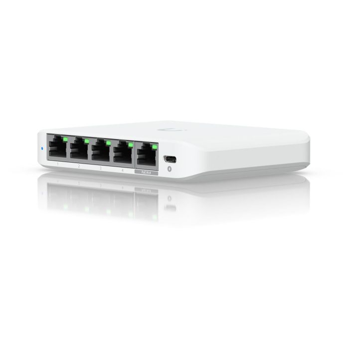 Ubiquiti USW-Flex-2.5G-5 - Switch Gestionado UniFi Flex Mini, 5 Puertos 2.5G Ethernet, PoE, Escritorio 1