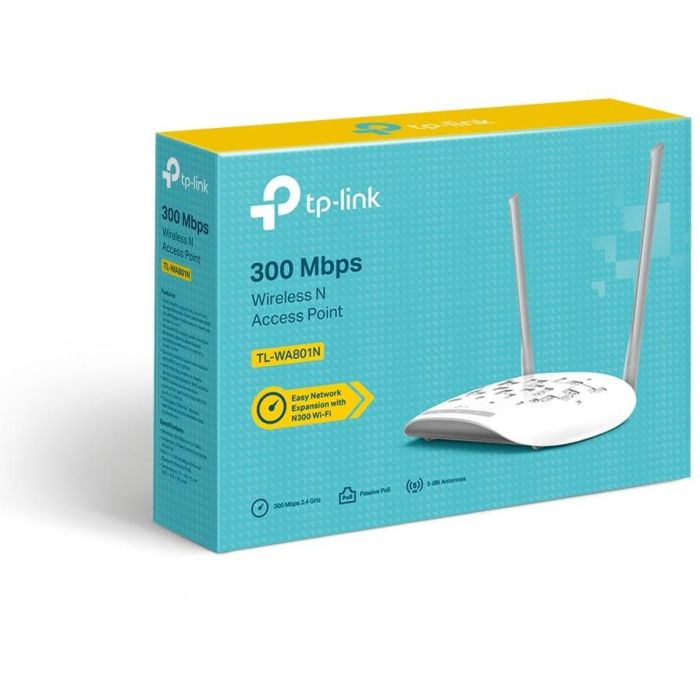 TP-Link TL-WA801N Punto de Acceso Inalámbrico Wi-Fi N 300 Mbit/s 2.4GHz PoE Blanco con 2 Antenas Externas 3 TP-Link TL-WA801N Punto de Acceso Inalámbrico Wi-Fi N 300 Mbit/s 2.4GHz PoE Blanco con 2 Antenas Externas 3