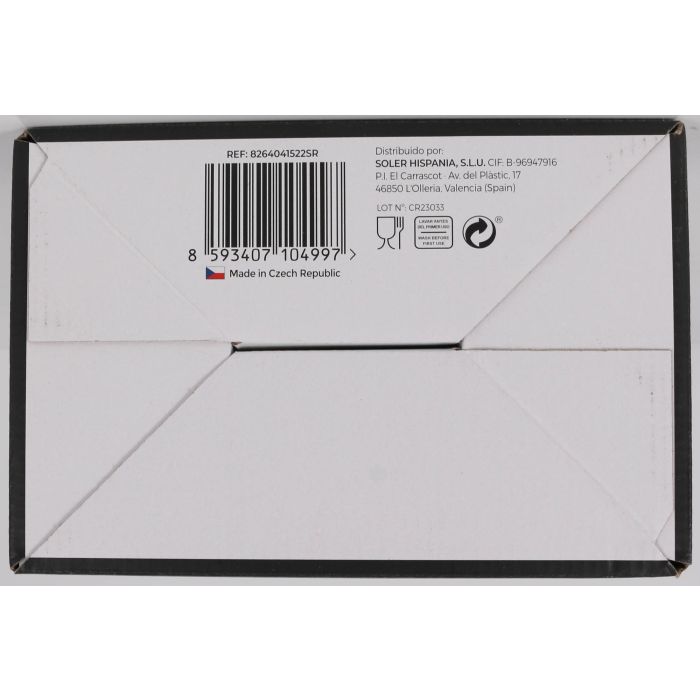 Bohemia Set de 6 Copas de Cava de Cristal 220 ml Colección Lara - Medidas: 4.5 x 4.5 x 23 cm (4 Cajas) 8