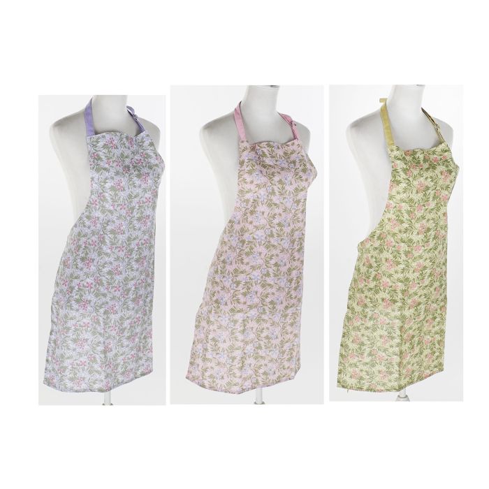 DKD Home Decor Delantal Shabby Victoriano 21, Con Flores, Set de 2 Piezas, Poliéster y Algodón, Verde Rosa Azul, 60x80 cm 2 DKD Home Decor Delantal Shabby Victoriano 21, Con Flores, Set de 2 Piezas, Poliéster y Algodón, Verde Rosa Azul, 60x80 cm 2