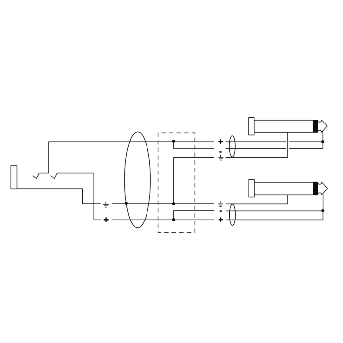 Cable Y Jack Estéreo Hembra/2 Jacks Mono Macho 30 Cm 1 Cable Y Jack Estéreo Hembra/2 Jacks Mono Macho 30 Cm 1