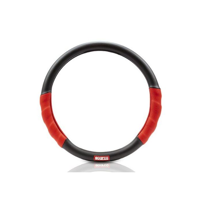 SPC Funda Volante Rojo-Negro CS10 SPC1102L Universal Antideslizante 100% Polyester 1