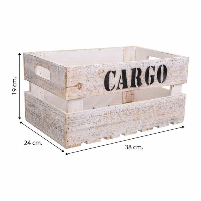 Cajas de almacenamiento Alexandra House Living CARGO Blanco Madera de abeto 24 x 19 x 38 cm 33 x 20 x 18 cm 28 x 15,5 x 17 cm 3 3