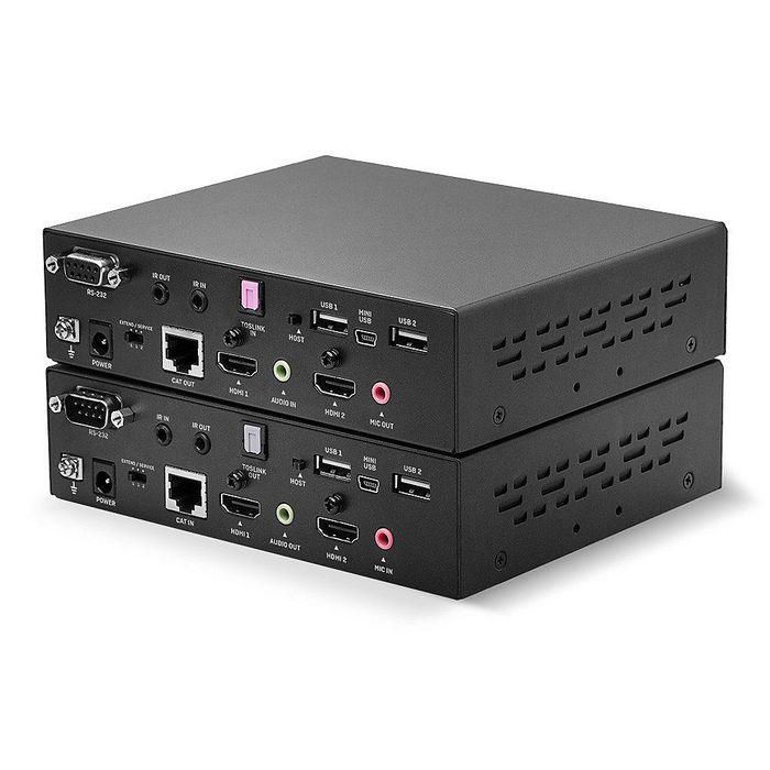Lindy 100m Cat.6 Dual Head HDMI, USB and RS-232 Extender 1 Lindy 100m Cat.6 Dual Head HDMI, USB and RS-232 Extender 1
