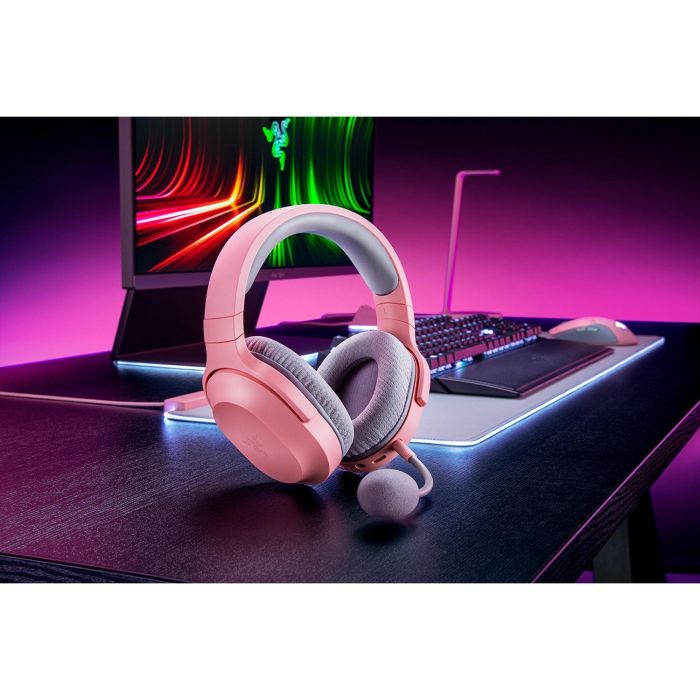 Razer Barracuda X Auriculares Inalámbricos/Alámbricos Over-Ear para Gaming con Micrófono Extraíble y Sonido 7.1 Virtual Rosa 1