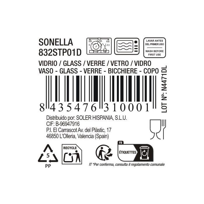 Vaso "Sonella" 270Cc Morado (48 Unidades) 4