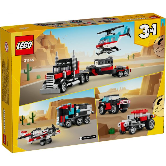Lego Creator Juego de Construcción: Camión Plataforma con Helicóptero para Niños y Niñas, Edad Mínima 7 Años 12 Lego Creator Juego de Construcción: Camión Plataforma con Helicóptero para Niños y Niñas, Edad Mínima 7 Años 12