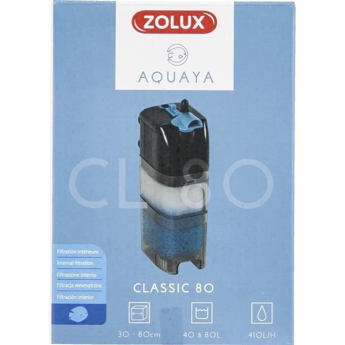 Filtro interno - ZOLUX - Classic 80 - 5 W - Acuario de 40 a 80 L - Caudal ajustable 1 Filtro interno - ZOLUX - Classic 80 - 5 W - Acuario de 40 a 80 L - Caudal ajustable 1