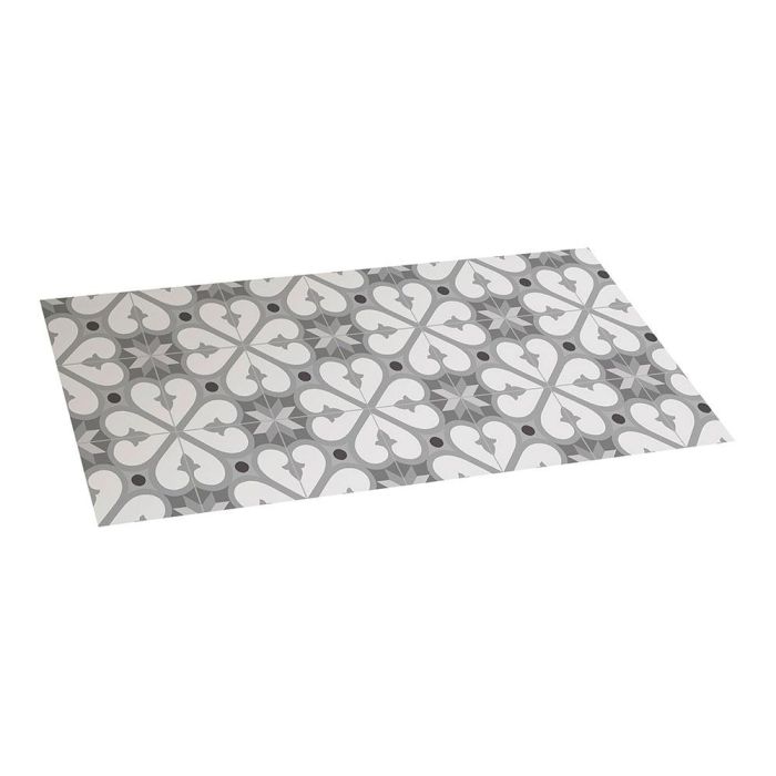 Croma Collection Alfombra vinílica Bcn 50x110 cm, PVC, antideslizante, gris estampado