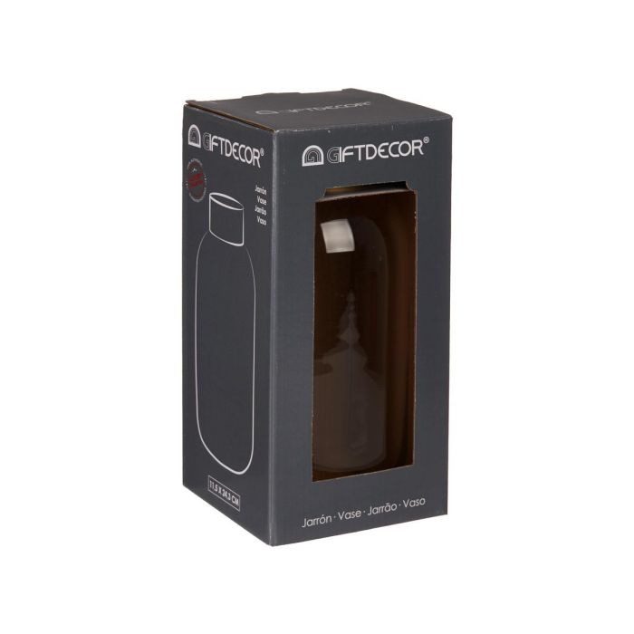 Giftdecor Jarron Cristal Liso Oro Pequeño Transparente 11.5 x 24 x 11.5 cm (Set de 6) Giftdecor Jarron Cristal Liso Oro Pequeño Transparente 11.5 x 24 x 11.5 cm (Set de 6)