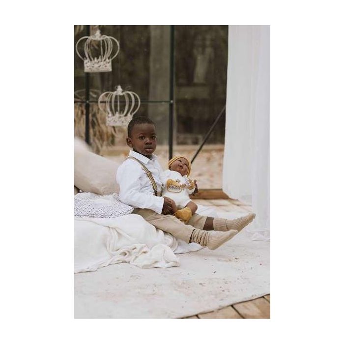 Muñeca reborn arias 45 cm rafael c/saco portabebe 4