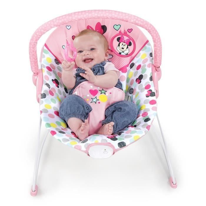 Disney Baby Bouncer Minnie Spotty Dotty con vibraciones y arco de juego 1