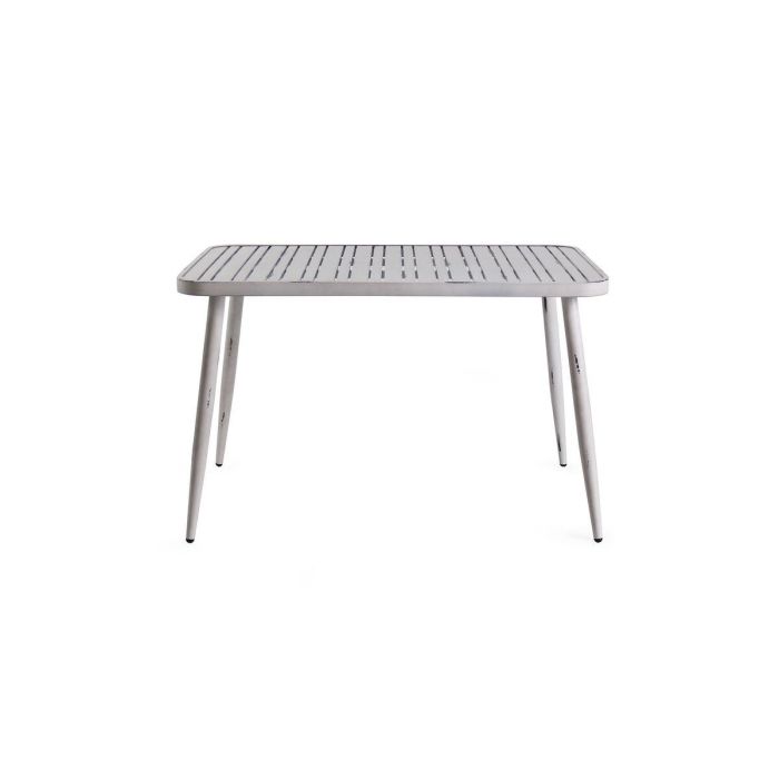 Mesa Comedor Terraza Y Jardin DKD Home Decor Blanco Rozado 75 x 75 x 120 cm 2