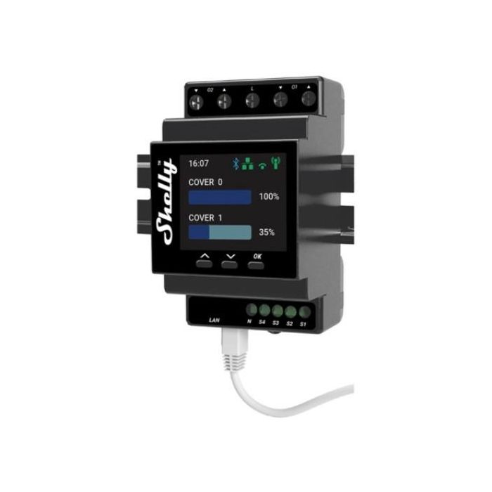 Shelly Relais "Pro Dual Cover PM" 2x Rolladensteuerung WLAN LAN BT DIN-Rail 0 Shelly Relais "Pro Dual Cover PM" 2x Rolladensteuerung WLAN LAN BT DIN-Rail 0