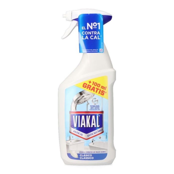Viakal Antical spray 800 ml - Limpiador de baño para eliminar cal, marcas de agua y jabón
