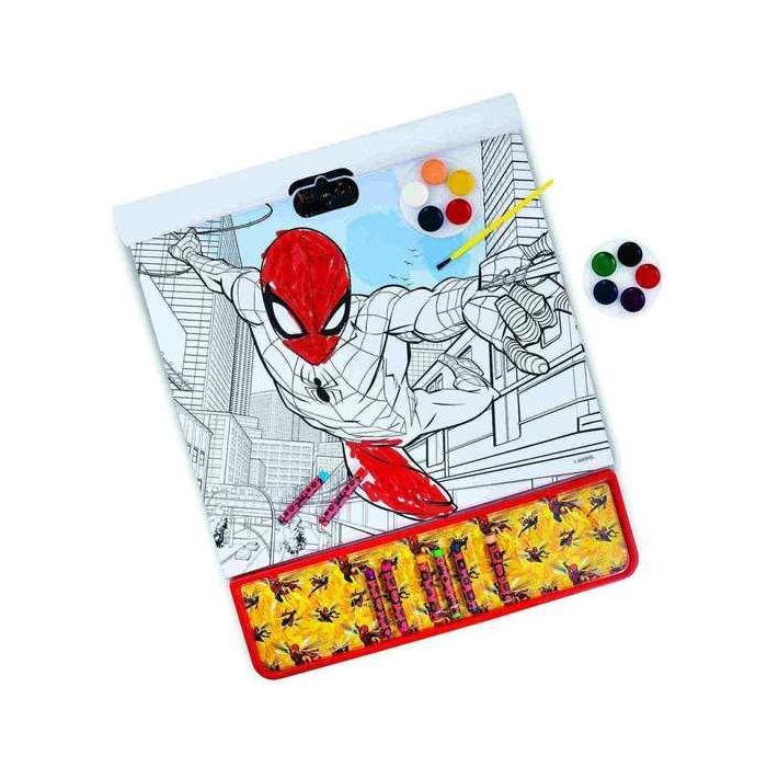 Libro de pegatinas para pintar giga block spiderman 4 en 1 2