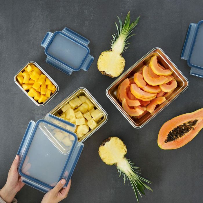 Fiambrera Tefal N11506 Plateado Acero Inoxidable Rectangular 2 L 6 Fiambrera Tefal N11506 Plateado Acero Inoxidable Rectangular 2 L 6