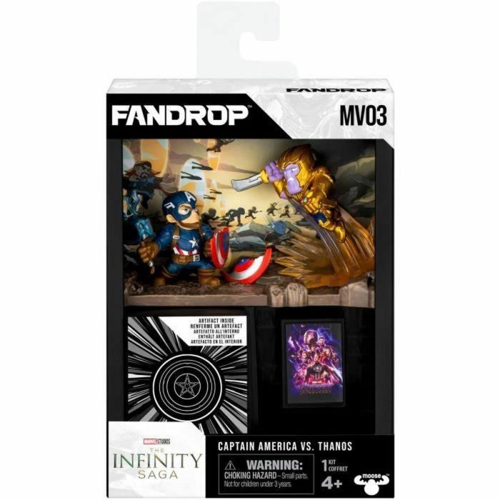 FANDROP FAN0630996920688 Figura Star Wars Capitán América vs Thanos, Vitrina Escena Culto + Mini Póster - 18 cm 1