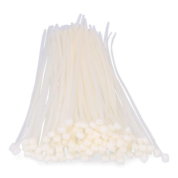 Edm Bridas de Nylon Natural 4,8 x 380 mm, Alta Calidad, Bolsa de 100 Unidades 2