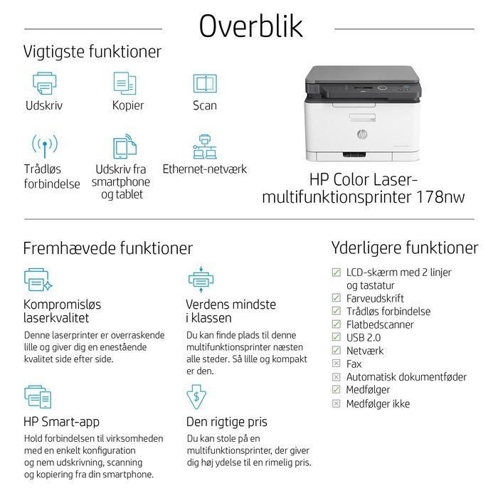 HP 178nw Impresora Multifunción Láser Color Wi-Fi, Compacta, Escanea, Copia, Imprime desde Móvil, Alta Calidad Color 5 HP 178nw Impresora Multifunción Láser Color Wi-Fi, Compacta, Escanea, Copia, Imprime desde Móvil, Alta Calidad Color 5