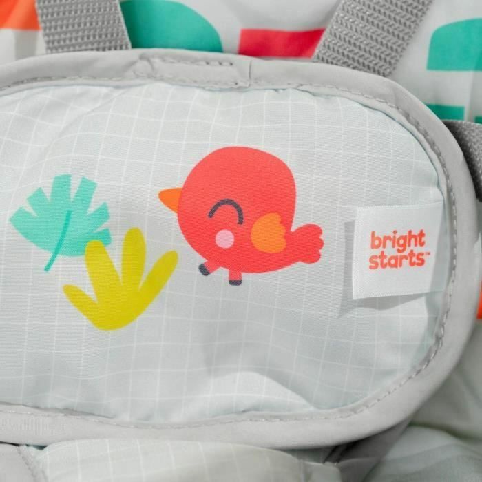 BRIGHT STARTS Columpio portátil para bebé Playful Paradise, compacto y automático con música, desde el nacimiento 1