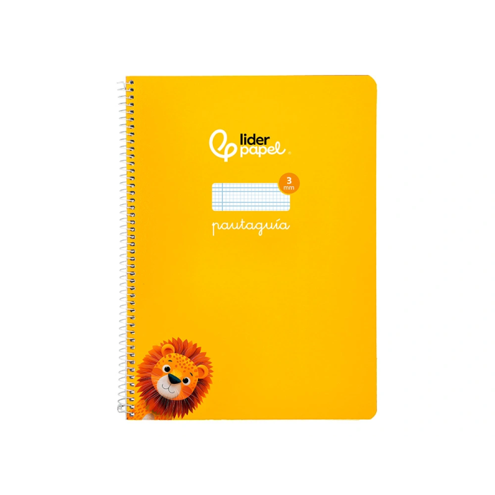 Liderpapel Cuaderno espiral A4 tapa blanda 80 hojas cuadro pautado 3mm color amarillo 1