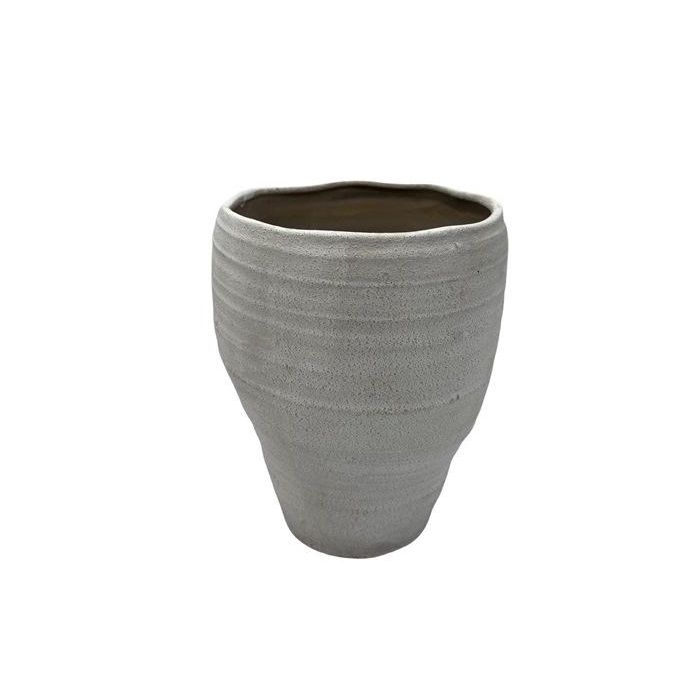 DKD Home Decor Jarrón Blanco Marrón Porcelana 17 x 21 x 17 cm (4 Unidades)