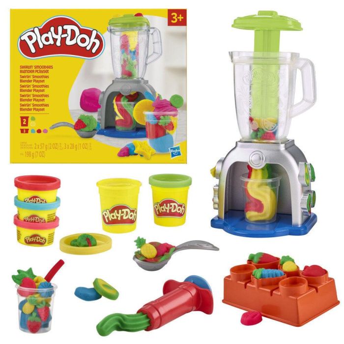 Play-Doh F9142 Licuadora de Batidos Coloridos de Juguete para Crear Frutas y Vegetales de Plastilina. Set de Comida para Niños. 2 Play-Doh F9142 Licuadora de Batidos Coloridos de Juguete para Crear Frutas y Vegetales de Plastilina. Set de Comida para Niños. 2