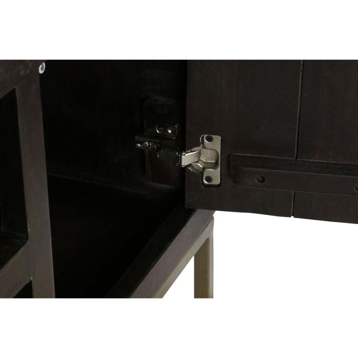 Mueble de TV DKD Home Decor 140 x 40 x 55 cm Negro Metal Acacia 6 Mueble de TV DKD Home Decor 140 x 40 x 55 cm Negro Metal Acacia 6