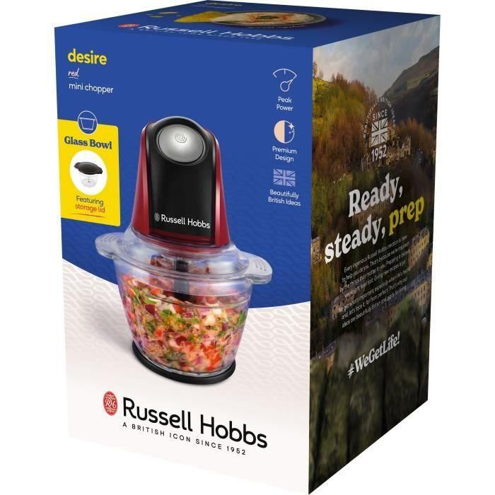 Picadora - RUSSEL HOBBS - Desire Red - 200 W - 1 L - Rojo 3 Picadora - RUSSEL HOBBS - Desire Red - 200 W - 1 L - Rojo 3