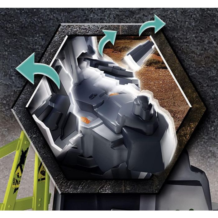 Playmobil Dino Rock Equipo Dino Rise Portal Robots de Batalla Stegosaurus Luz Sonido Vibración 3