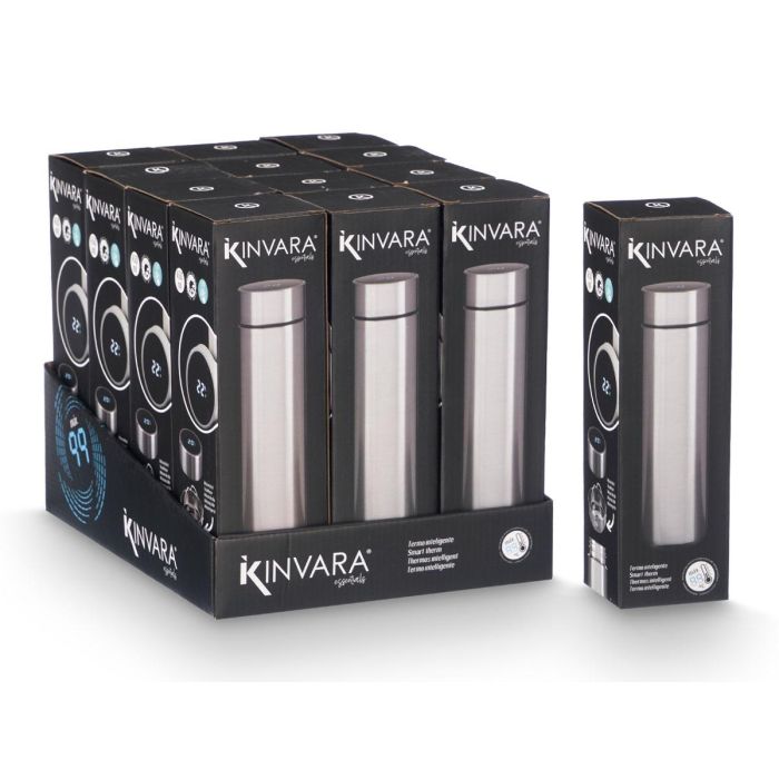 Termo Termometro Digital Acero 450Ml Kinvara 6X22CM (12 Unidades) 2 Termo Termometro Digital Acero 450Ml Kinvara 6X22CM (12 Unidades) 2