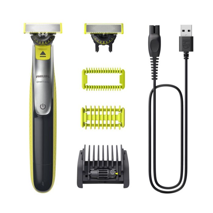 Philips QP2834/23 OneBlade 360 Recortadora, Perfiladora y Afeitadora, Uso en Seco y Húmedo, Batería 60 min, Verde/Gris 1 Philips QP2834/23 OneBlade 360 Recortadora, Perfiladora y Afeitadora, Uso en Seco y Húmedo, Batería 60 min, Verde/Gris 1
