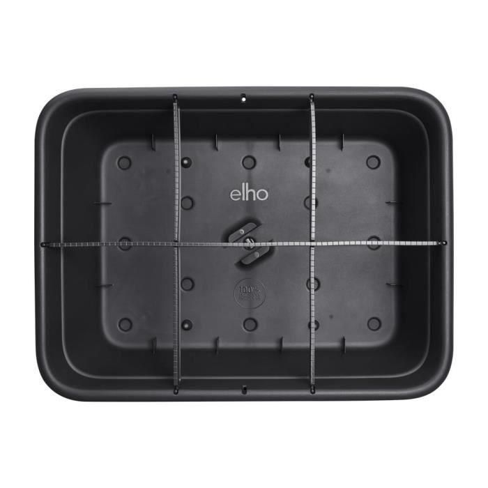 Elho ELH8711904529581 Jardinera Green Basics Jardín de Cultivo, Negro, Tamaño L, 76x57x27 cm, 100% reciclado para exterior 3