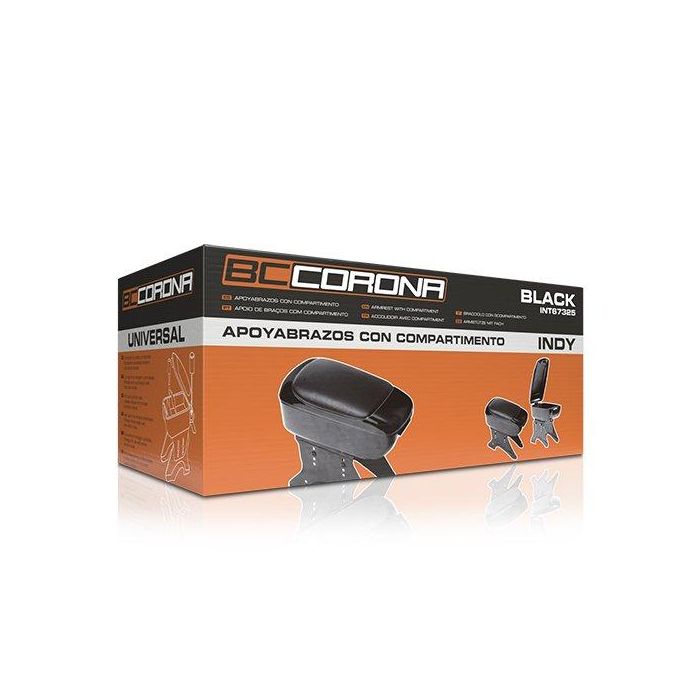 Apoyabrazos Universal Indy Negro Regulable para Coche con Portabebidas Extraíble, Adaptadores y Espacio Mínimo 15cm Cs10 INT67325 2