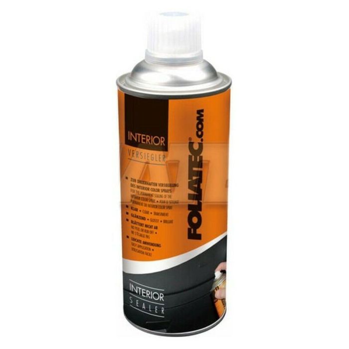 Foliatec FO2008 Interior Color Spray Sealer, Capa Protectora Brillante Transparente, Recubrimiento Duradero para Interiores 400 mL