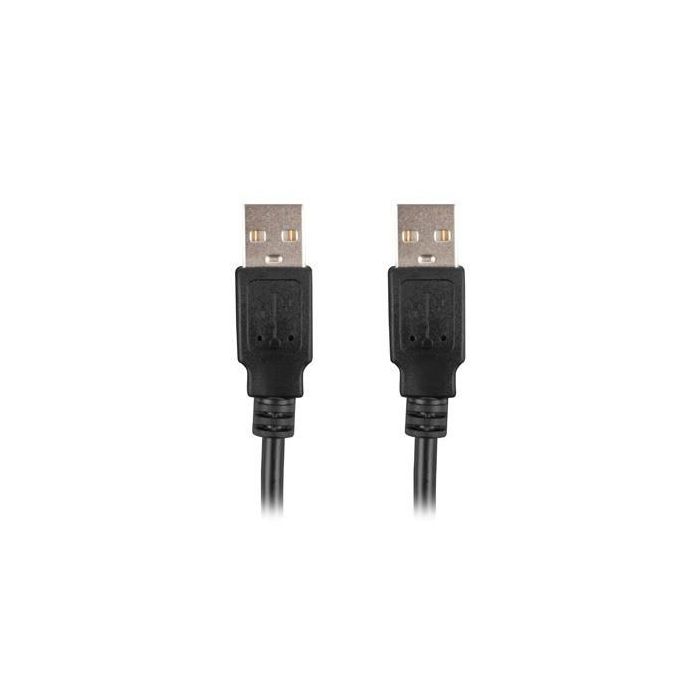 Lanberg Cable USB 2.0 Tipo A Macho-Macho 0.5M Negro, 480 Mb/s, Conectores Niquelados, Cobre AWG 30 para Datos y Carga. 1 Lanberg Cable USB 2.0 Tipo A Macho-Macho 0.5M Negro, 480 Mb/s, Conectores Niquelados, Cobre AWG 30 para Datos y Carga. 1