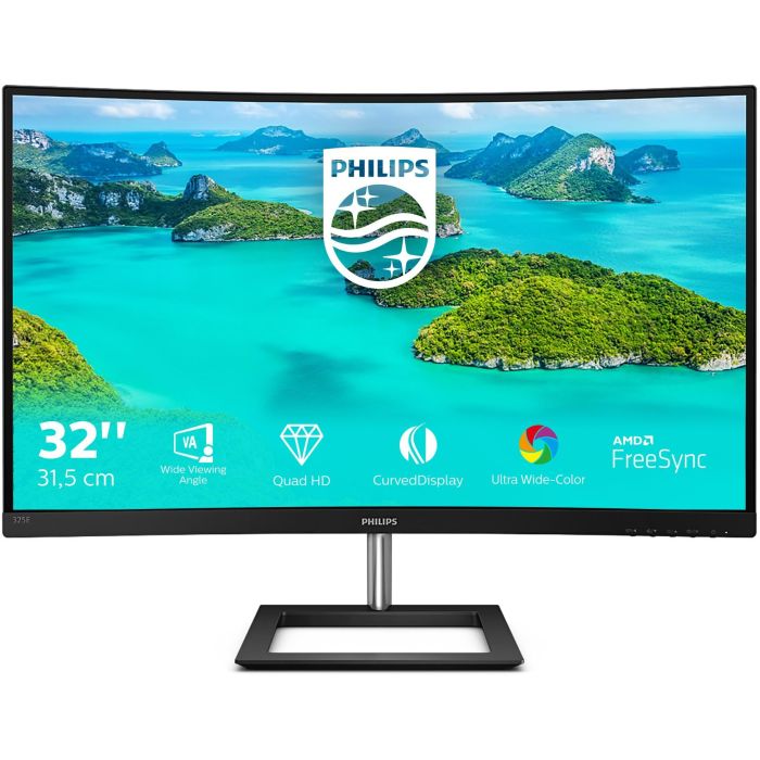 Philips E-Line 325E1C/00 Monitor Profesional Curvo 31.5" QHD (2560x1440) AMD FreeSync Ultra Wide-Color Negro 1
